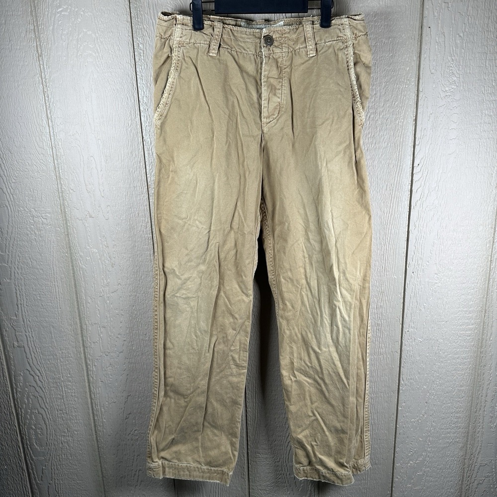 Abercrombie & Fitch Chino Pants Men 32x34 Button-fly Surfer Grunge Khaki Y2K VTG